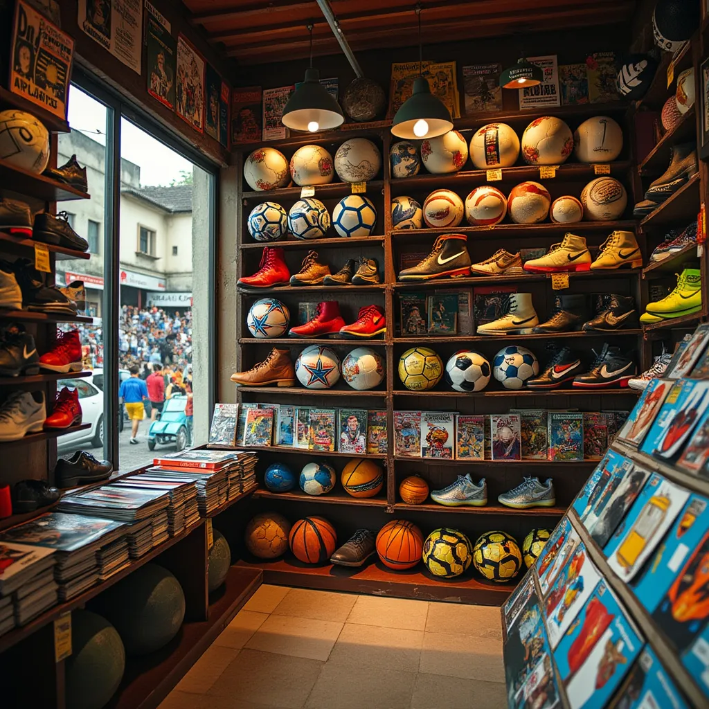 Interior de la tienda Pasión Argentina Fútbol
