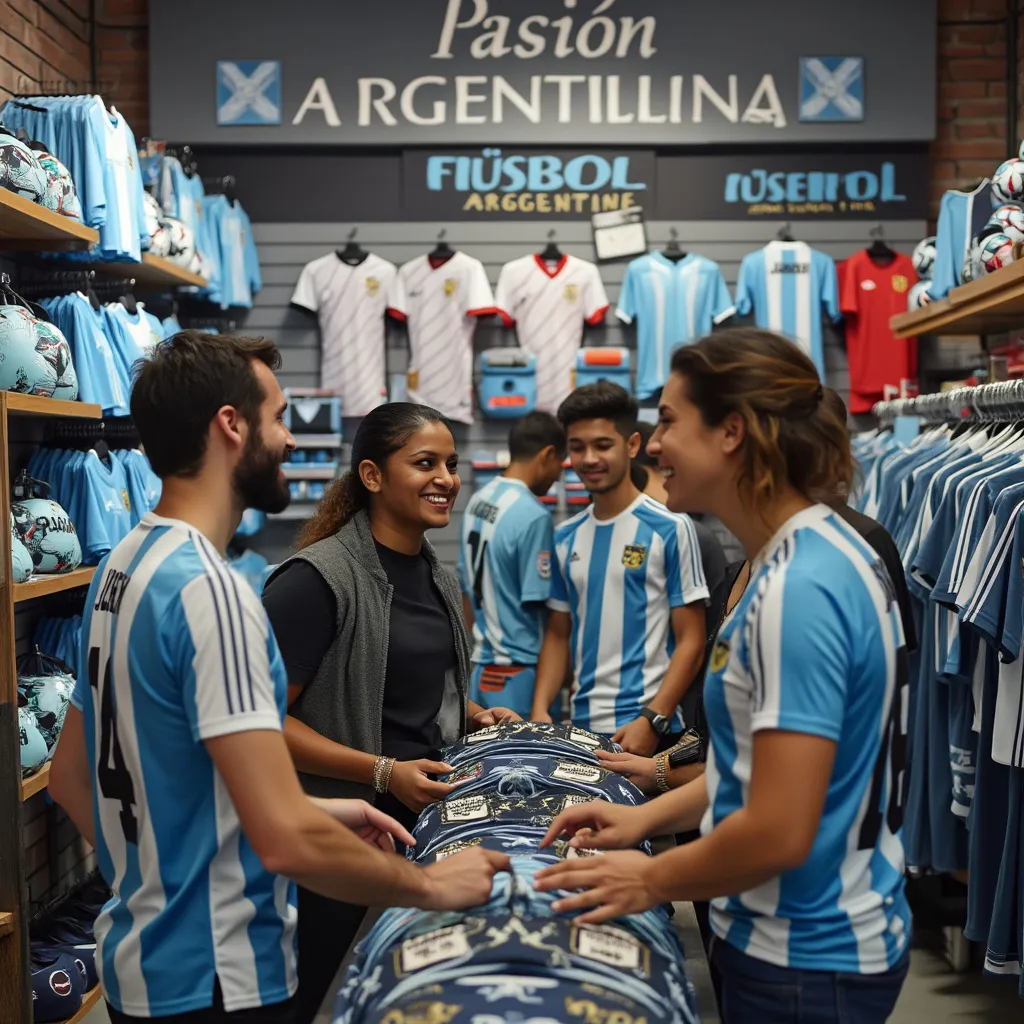 Clientes en la tienda Pasión Argentina Fútbol