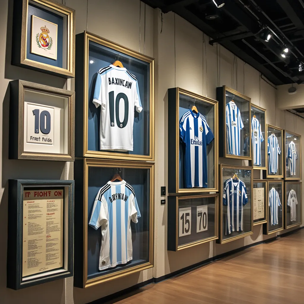 Muro de la fama con camisetas firmadas